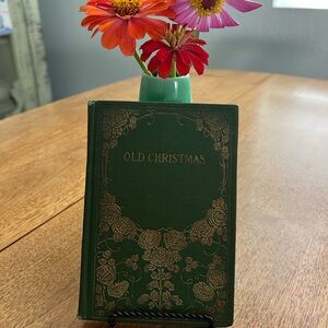 Green 'Old Christmas' Book with Gold Detailing